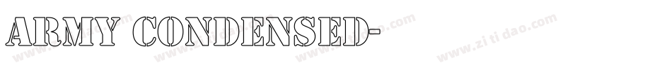 Army Condensed字体转换